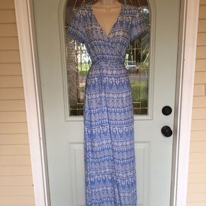 Blue Print Maxi Dress